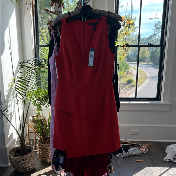 BCBG Asymmetrical Red Dress - Picture 1 of 7